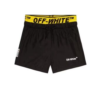 TODDLER BOY OFF-WHITE SWIM TRUNKS
